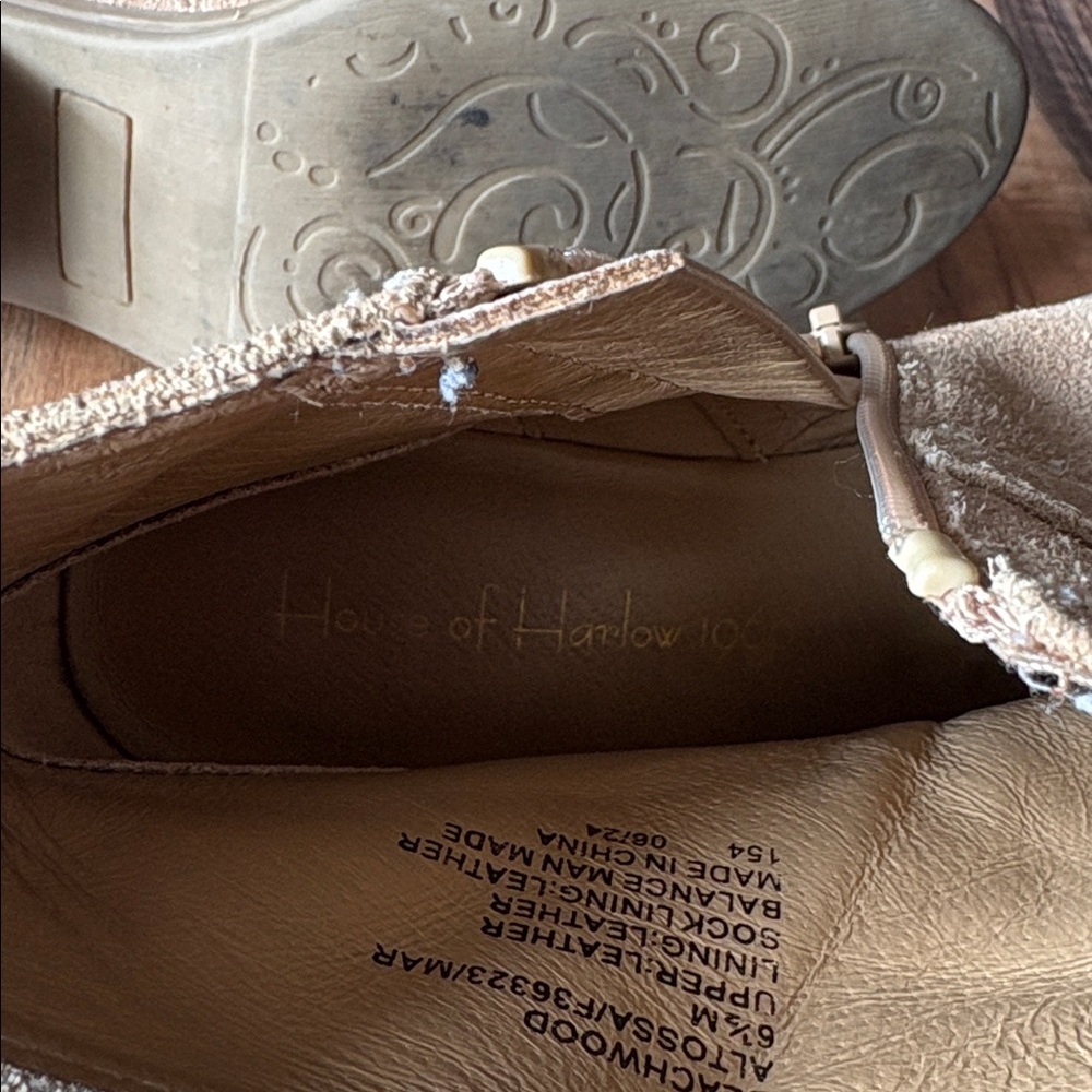 House of Harlow Beachwood Leather Suede Booties - Picture 7 of 7